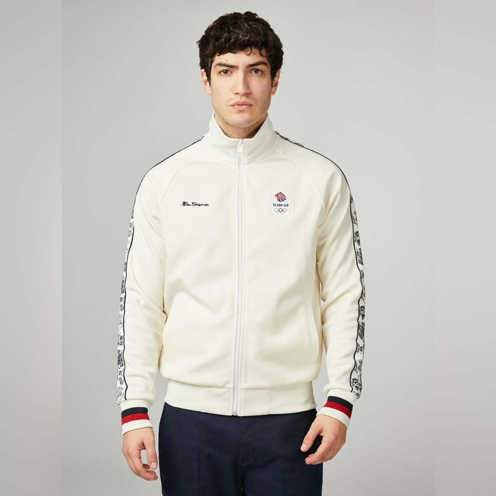 Ben Sherman Team GB Taped Track Top - Ivory